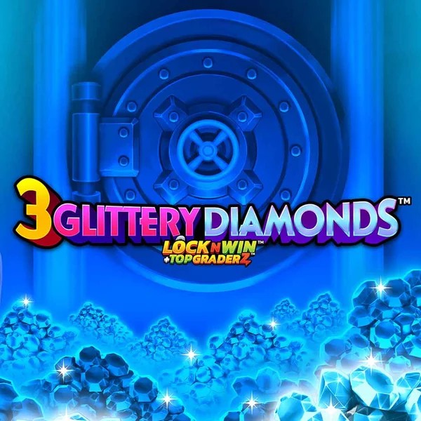 3 Glittery Diamonds online game logo by PearFiction Studios on hollywincasino.ch