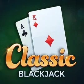 Classic Blackjack logo by Red Tiger Gaming at Hollywin Casino